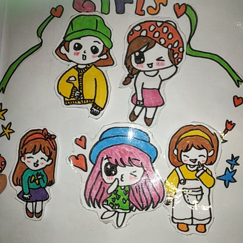 

STICKER HANDMADE GIRL CUTE STICKER
