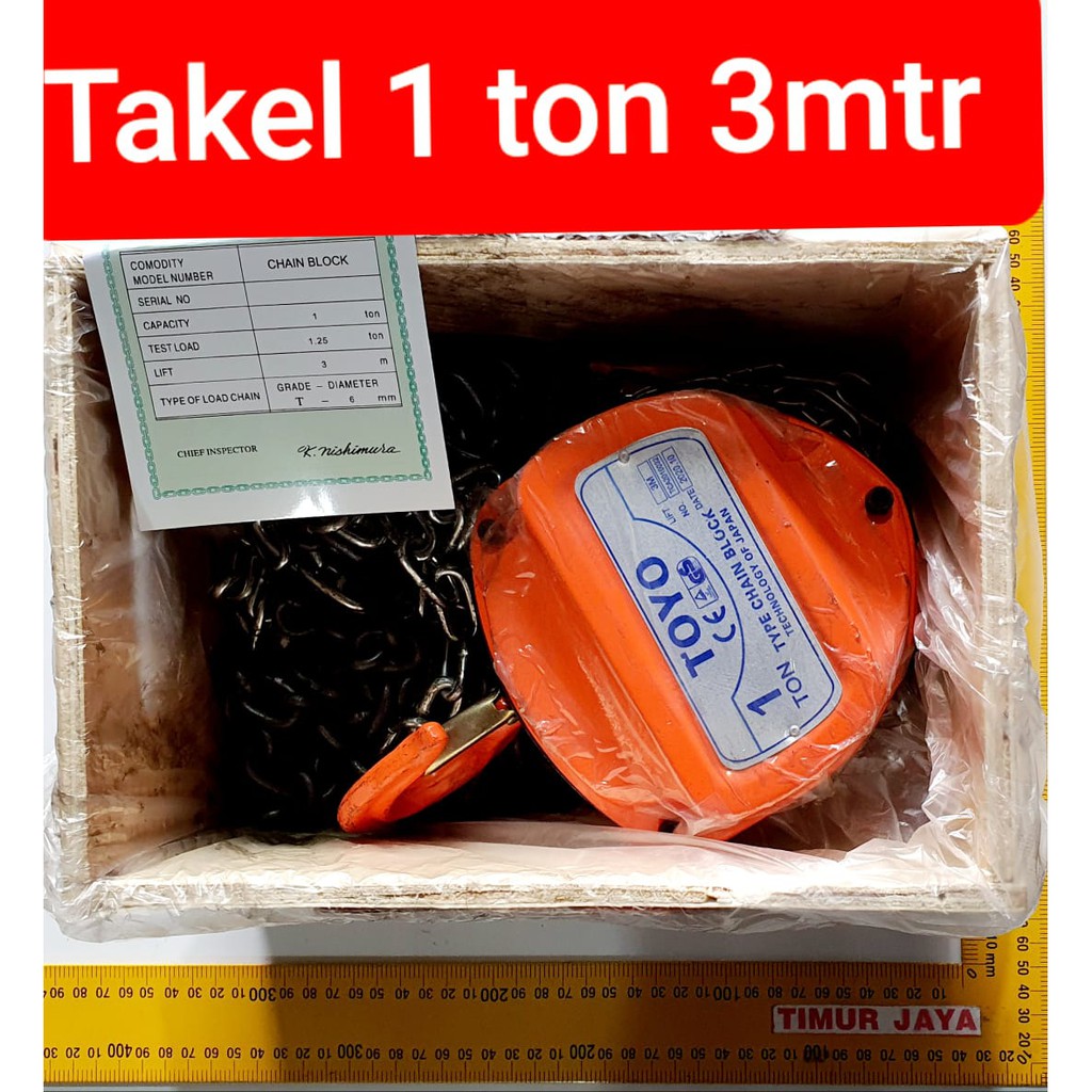 CHAIN BLOCK TAKEL 1 TON 3 METER TOYO katrol hoist ORIGINAL HEAVY DUTY