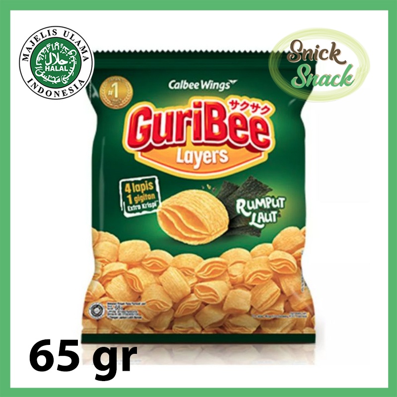 

Guri Bee Layers Snack Kerupuk Kentang Lapis Rumput Laut Seaweed 65 gr Calbee Wings