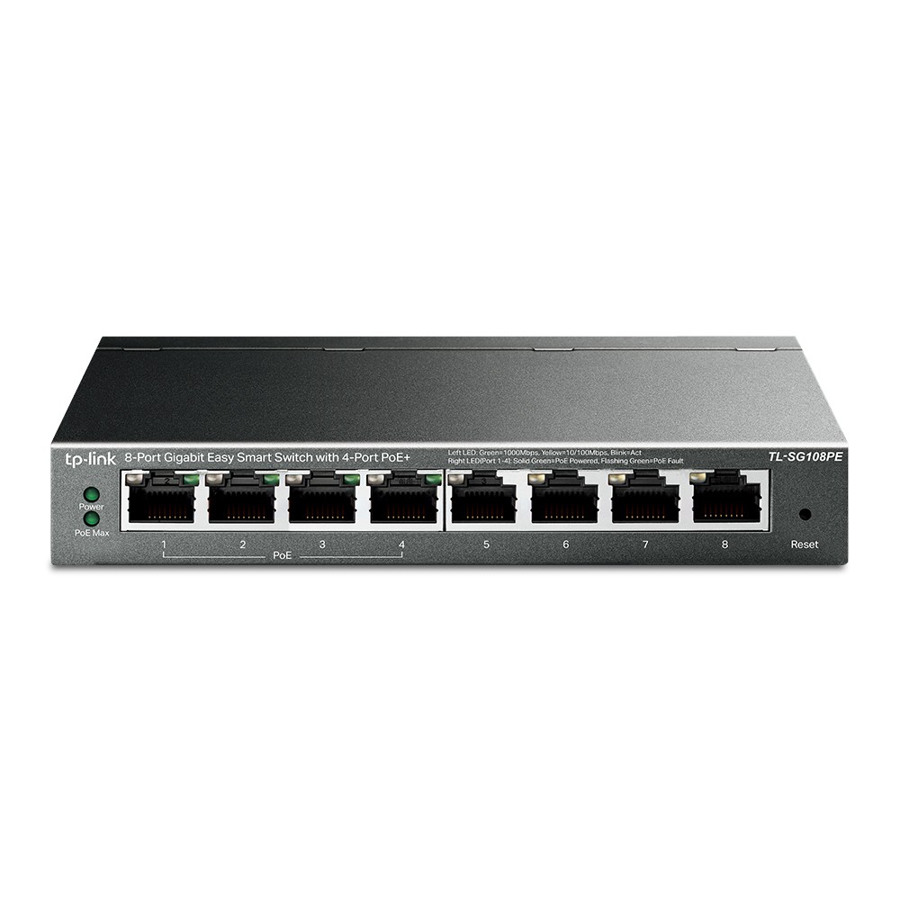 TP-Link Switch TL-SG108PE 8Port Gb Easy Smart Switch with 4port PoE