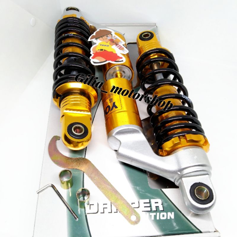 SHOCK BELAKANG TABUNG ATAS 270MM &amp;340MM YOKO DAMPER EVOLUTION ORI SKOK JUPITER  VEGA KHARISMA REVO