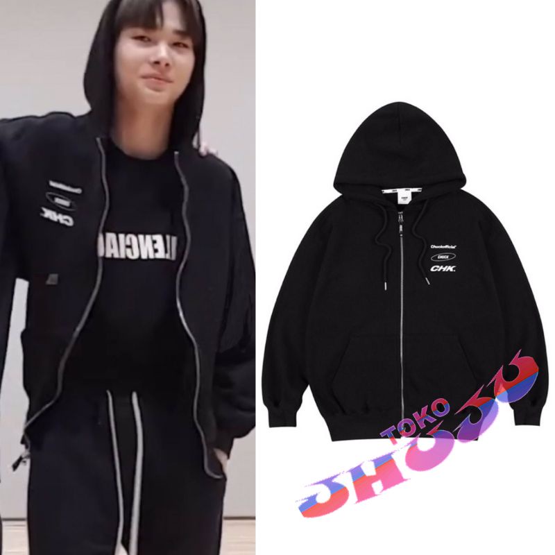 Hoodie ZIPPER Ni-Ki Engene style CHK 3 Logo