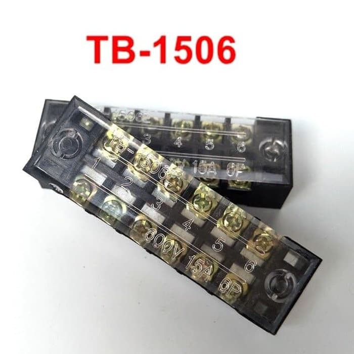 Terminal Block 15A 3P 600V Terminal Kabel Listrik Blok Volt Max : 600V Amper Max : 15A Terminal