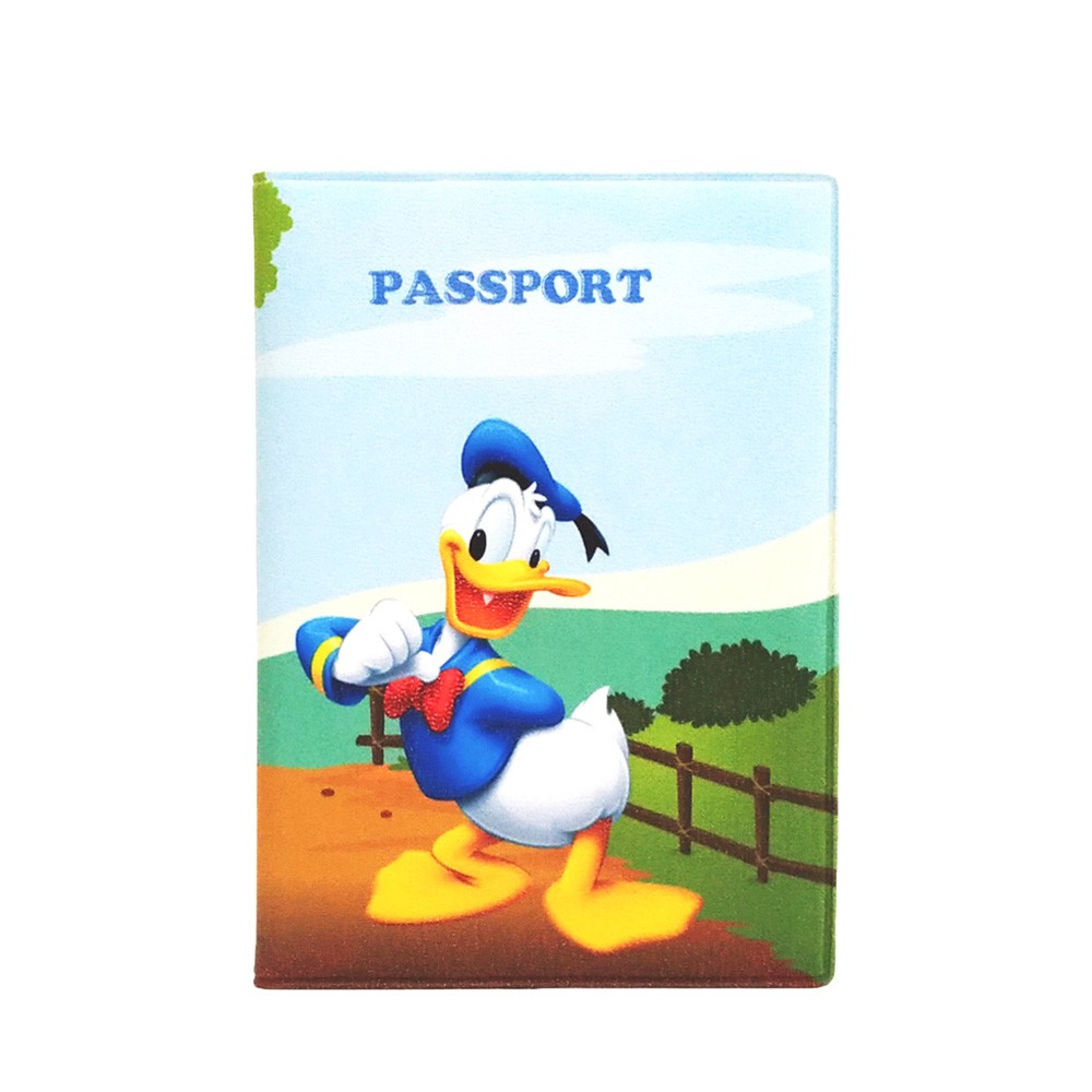 Cover Passport Karakter Donald Duck Sampul Buku Paspor Case Holder Document Travelling Organizer 120