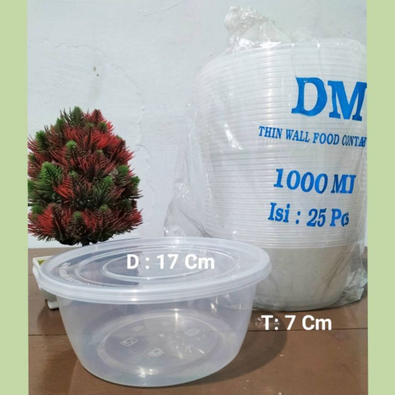 Thinwall Round Merk DM 1000ml, 1pcs