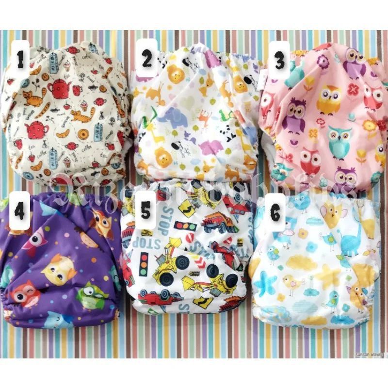 CLODI / Cloth Diaper Baby PIPIKU + Dus + FREE 2 INSERTS (Popok Kain) Motif Mix