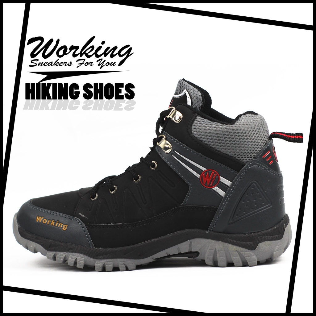 Sepatu Boot Hiking Working G-01 // Sepatu Gunung Anti Air