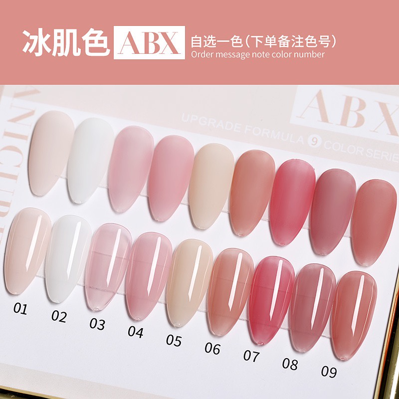 AS ABX Transparant Nail Gel Polish 15ml / Kutek Gel AS Transparan / Jelly Gel Polish / Transparant Gel Polish AS ABX