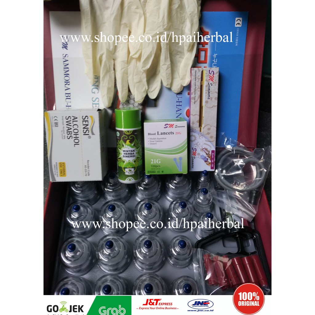 Paket Alat Bekam Profesional Paling Komplit isi 19 Kop Sammora Premium Siap Praktek