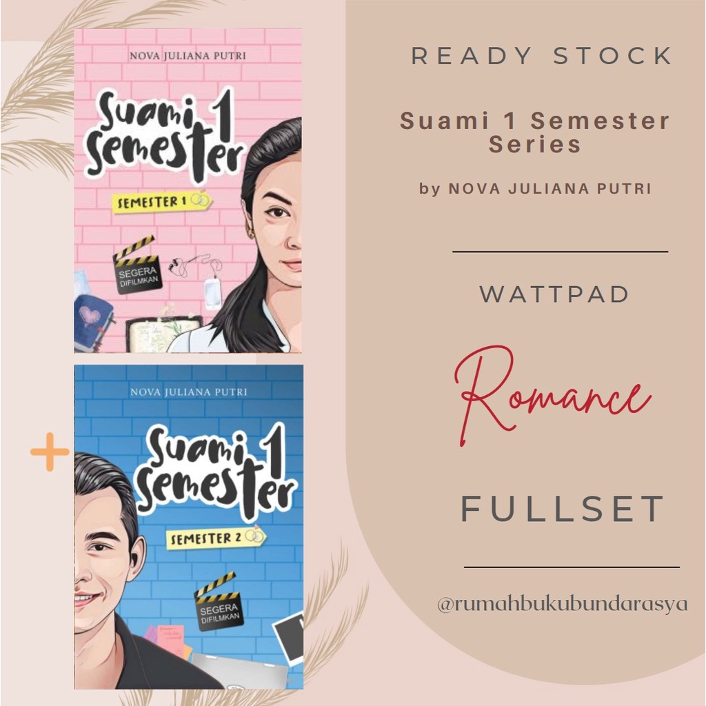 REKOMEN READY STOCK FULL BONUS Suami satu semester Series by Novalia Juno romance wattpad bestseller