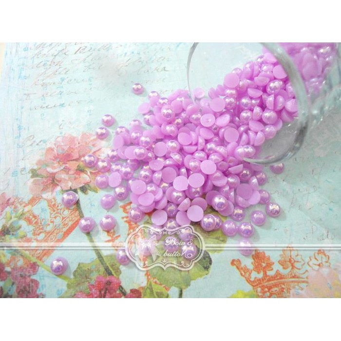 

Half Pearl AB Pale purple 8mm Rp 4300/20 nailart scrapbook decocase