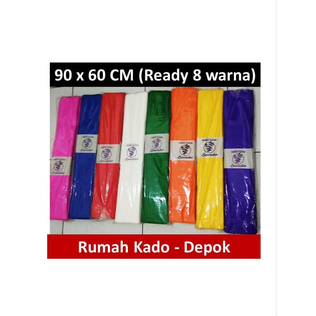 

Langsung Order Termurah di Depok - Kertas Krep - Crepe Paper - Lembaran Murah