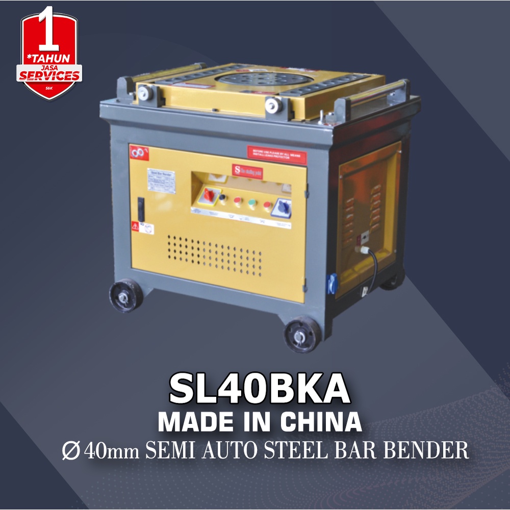 Mesin Penekuk Besi Beton Alat Tekuk Besi Eser Semi Automatic 40 mm Steel Bar Bender AKS - SL40BKA