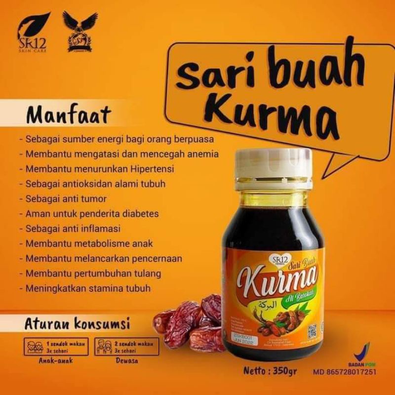 

Sari Kurma SR12 / Sari Buah Kurma Al Barakah / Penambah Stamina Tubuh / Pelancar Pencernaan / Sari Kurma Murni