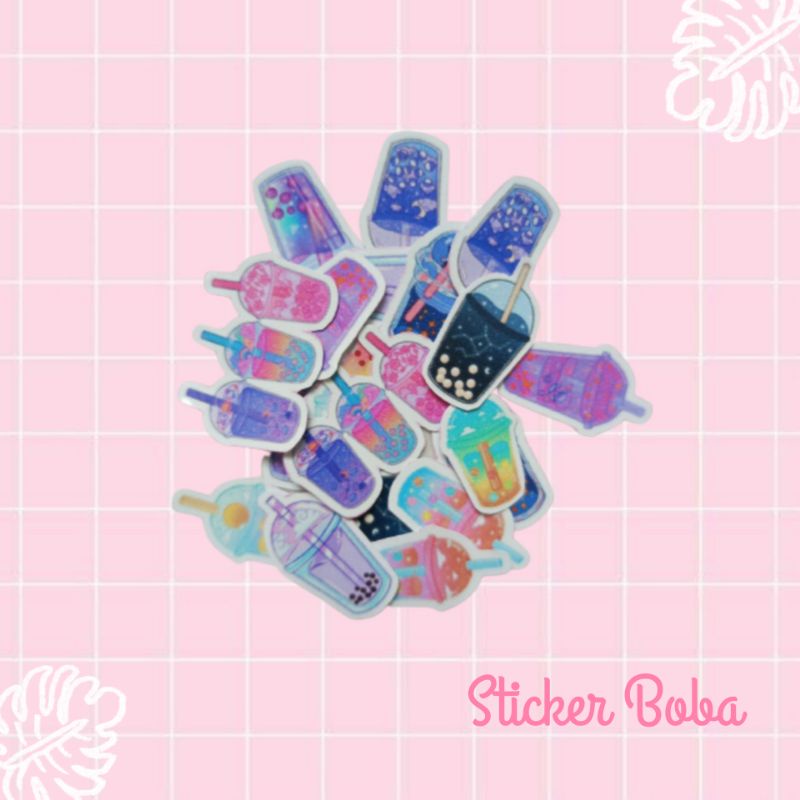 

STICKER Boba vinyl / minimal 10biji / Sticker satuan