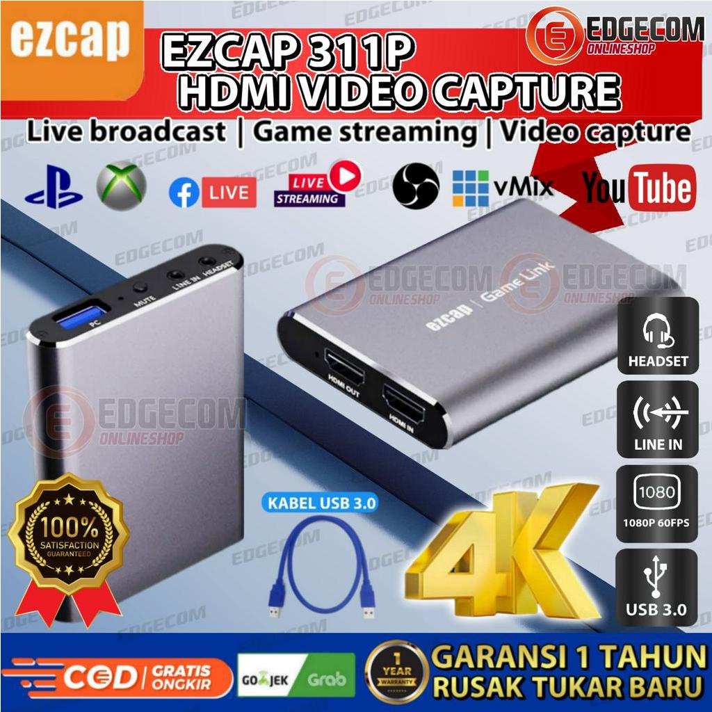 EZCAP 311P HDMI Video Capture live stream Record USB 3.0 4K 1080p 60Fps with Audio ezcap 311 P