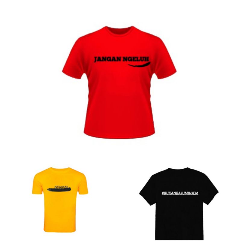 CUCI GUDANG OBRAL PAKAIAN ATASAN KAOS PRIA COMBET30S ( 3PCS 100RIBU )