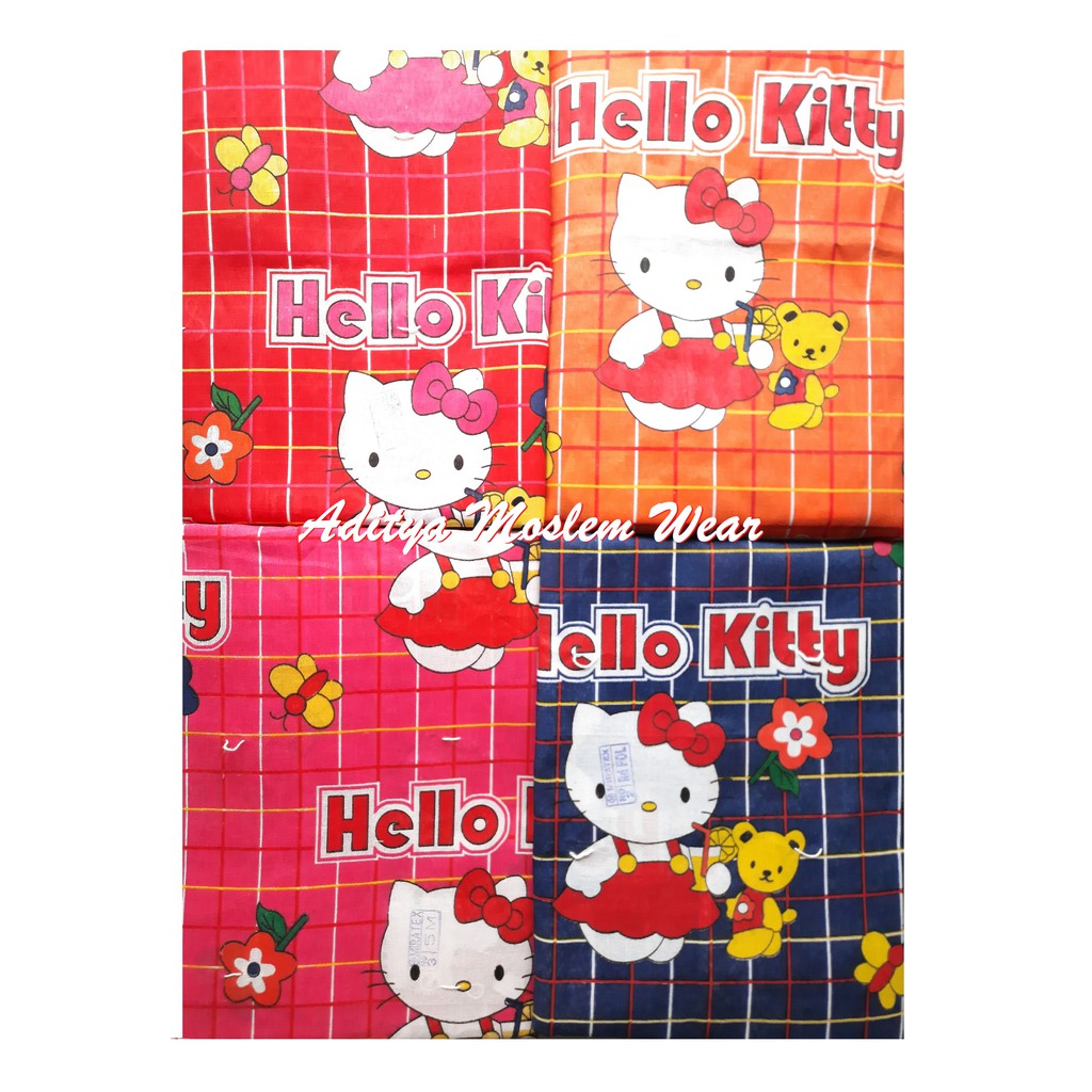 SARUNG KASUR KAPUK NO 3 UK.120X200 CM SARUNG KAPUK HELLO KITTY URUNG KASUR KAPUK KULIT KASUR KAPUK