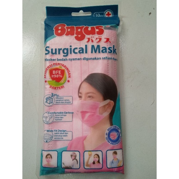 masker bagus surgical mask isi 10