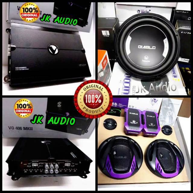 PAKET AUDIO MOBIL VENOM DIABLO POWER SPLIT SUBWOOFER GARANSI RESMI VENOM