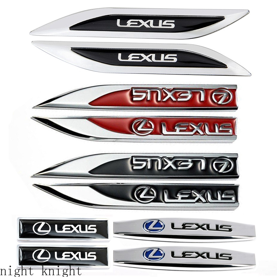 2pcs Stiker Emblem Body Samping Mobil Bahan Metal Untuk Lexus Gs430 Rx300 Rx350 Rx330