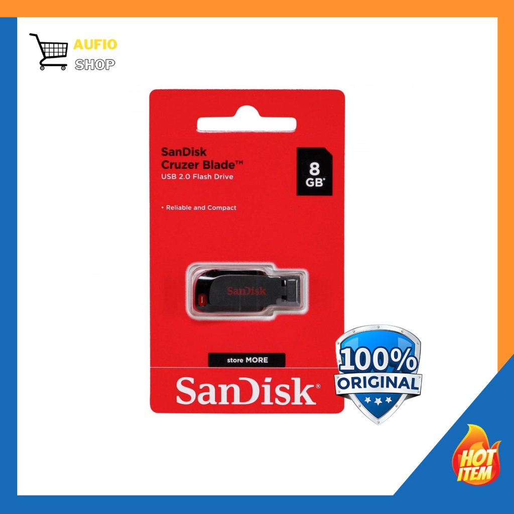 FLASHDISK SANDISK CRUZER BLADE USB 2.0 8GB Garansi Resmi