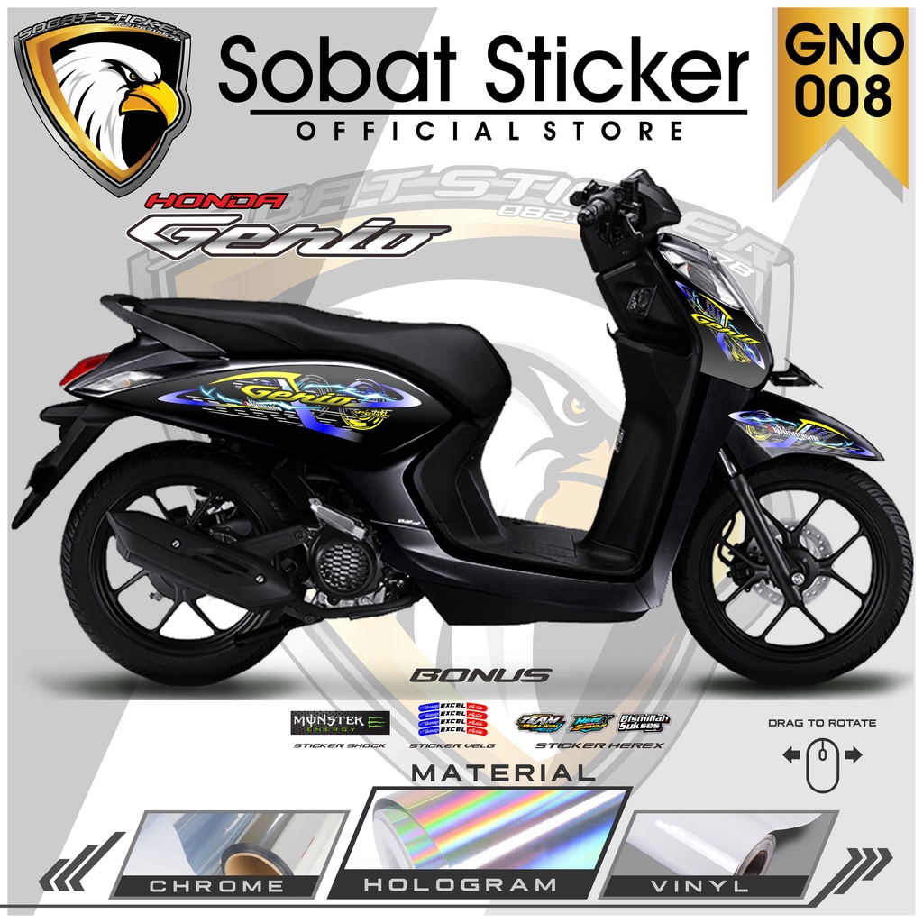 STRIPING GENIO - STRIPING HOLOGRAM HONDA GENIO TERBARU SB-008