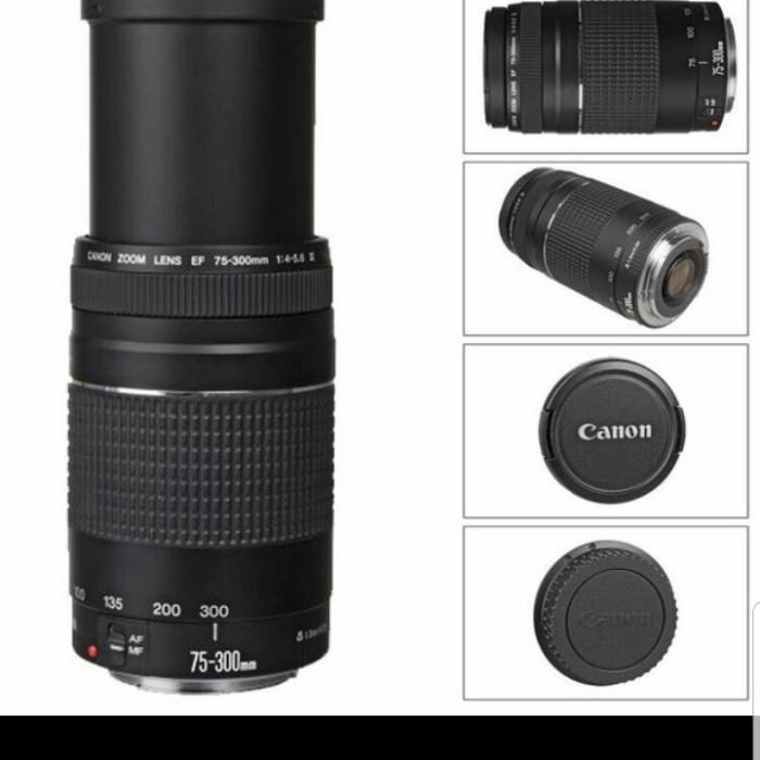 Lensa Canon 75-300Mm Usm Iii Free Uv Filter 58Mm Dan Lenshood 58Mm