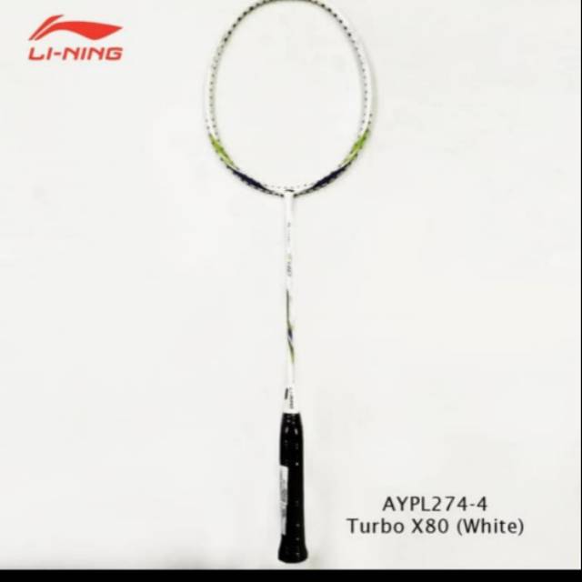 Raket Badminton Li-Ning TURBO X80 white/Li-Ning TURBO X80 white