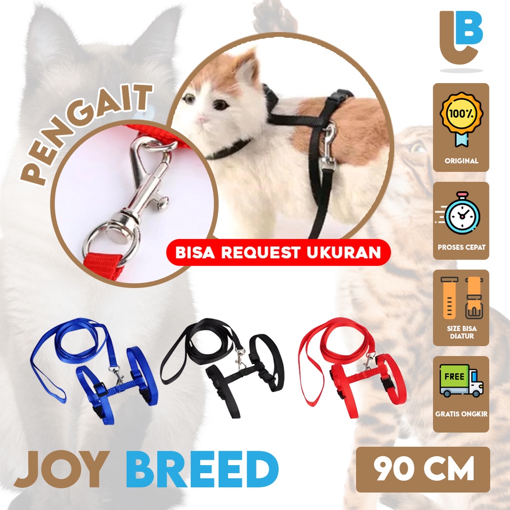 PAKET KALUNG KUCING MOTIF ATAU KULIT DAN TALI TUNTUN HAIRNESS MURAH