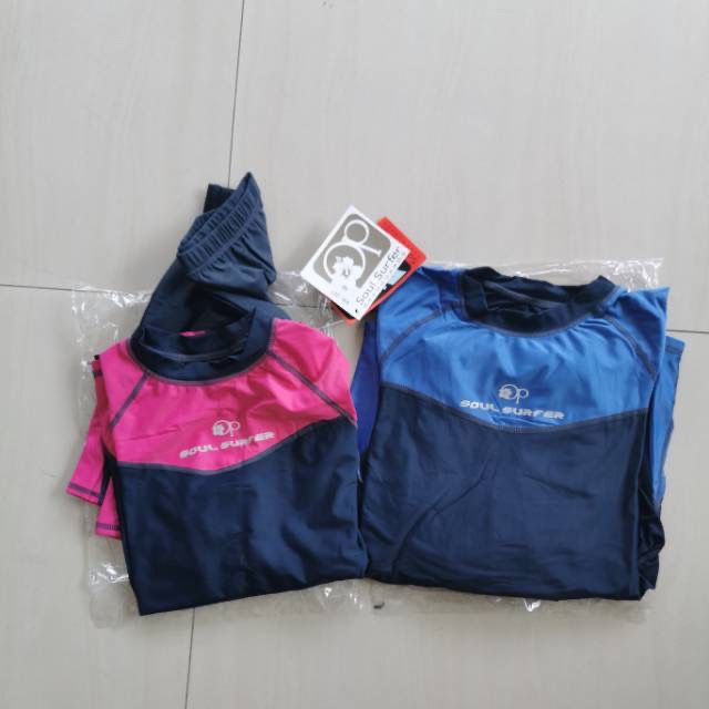 201 Baju Renang Dewasa/baju Renang Cewek/baju Renang Wanita Model Two-piece Lengan Panjang