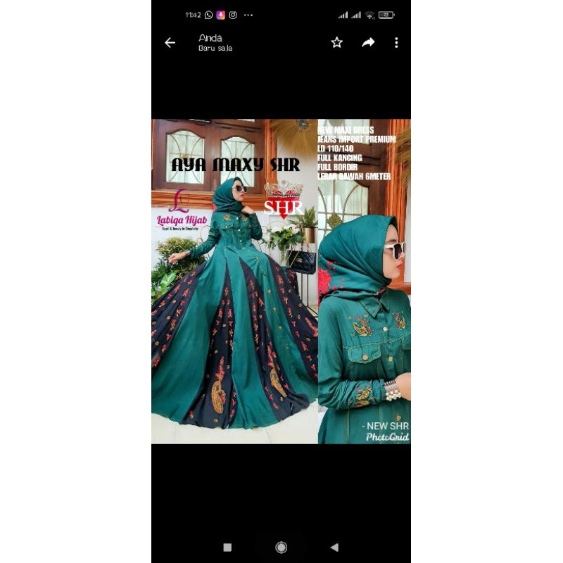 Aya SHR #SHR dress jotol #gamis SHR
