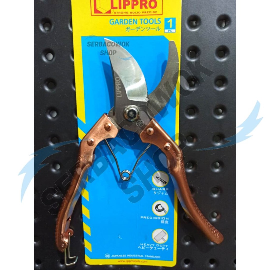 Lippro Gunting Dahan Gagang Besi Emas Pruning Shears Gold Termurah Berkualitas