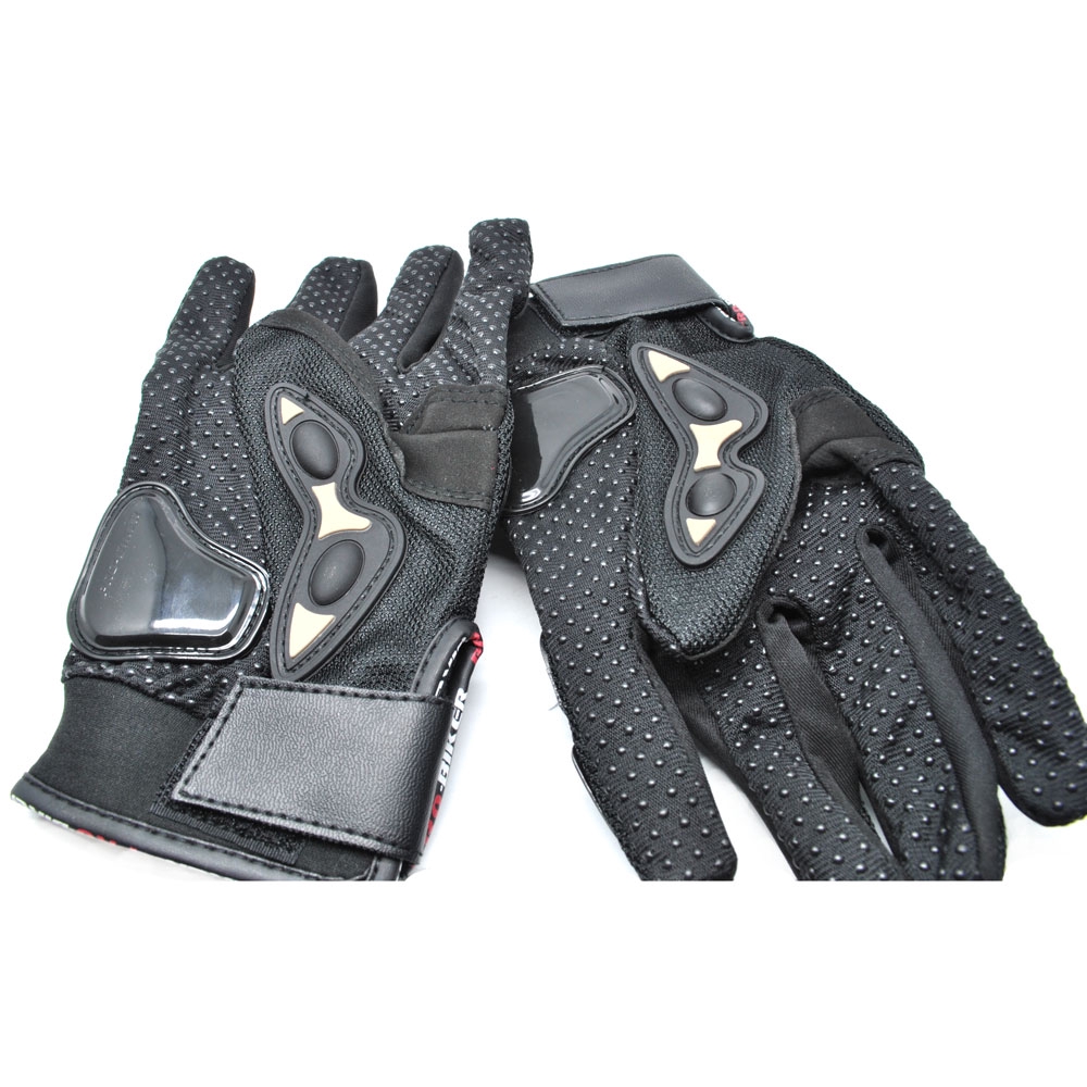 TAFFSPORT-Pro Biker Sarung Tangan Motor dengan Touch Screen Size L - Hitam