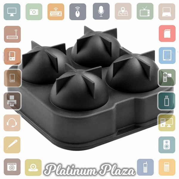 TEENRA Cetakan Es Batu Ice Ball Maker Silicone - TW-159 - Black`6FSBMK-