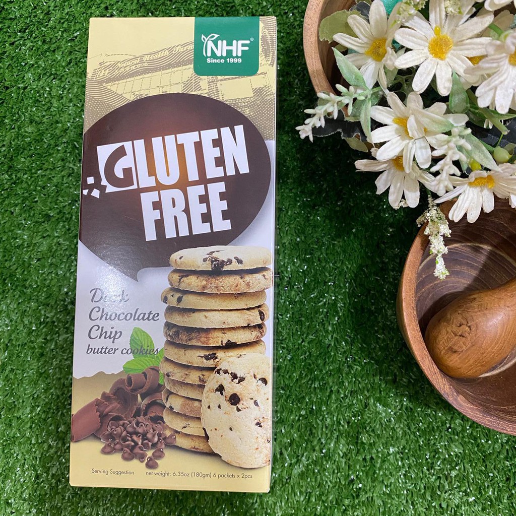 NHF Natural Dark Chocolate Chip Butter Cookies Gluten Free