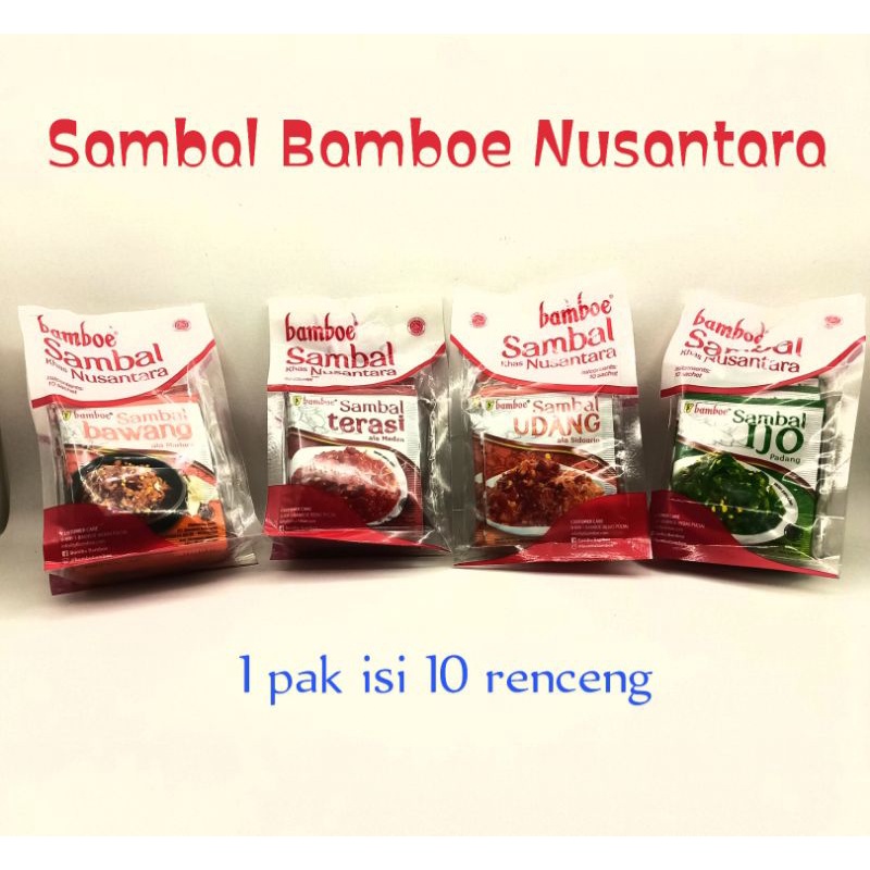 Sambal Nusantara Bamboe Terasi, Ijo, Bawang, Udang