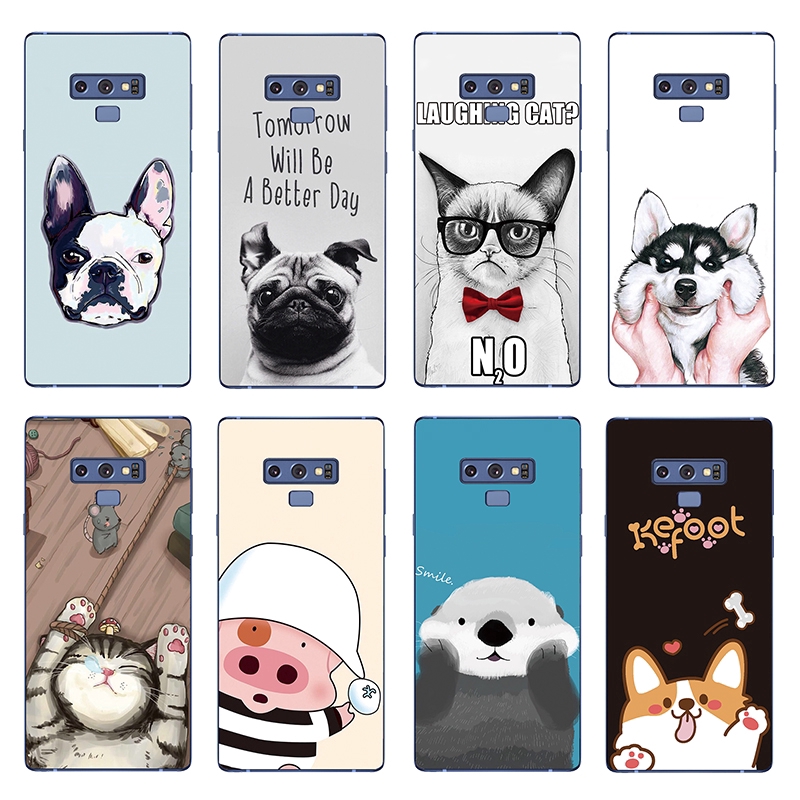 Dog Pig Soft Cover Samsung Note 9 8 / S8 S9 Plus TPU Case