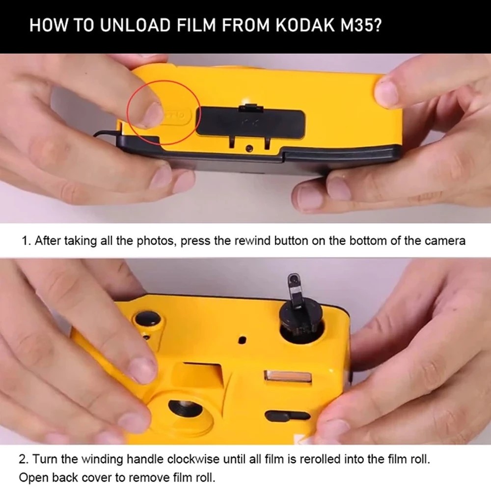 Kodak Film Camera M35 Kamera Film Fotografi Retro - Kuning - Ungu- Hijau - MERAH- PINK Film Analog Camera