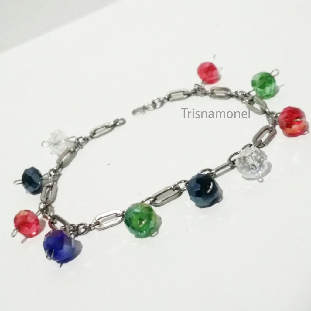 GELANG MONEL ORIGINAL KOMBINASI KRISTAL