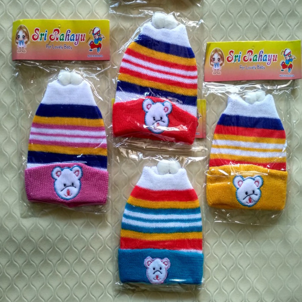 Topi kupluk bayi (rajutan) murah