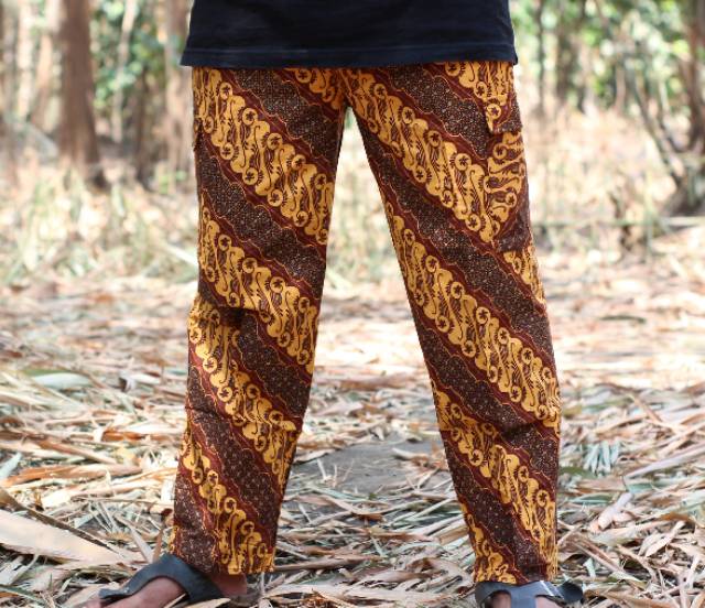 Celana Batik Betawi Boim Panjang Hitam Putih Celana Batik Panjang Pria Wanita Shopee Indonesia