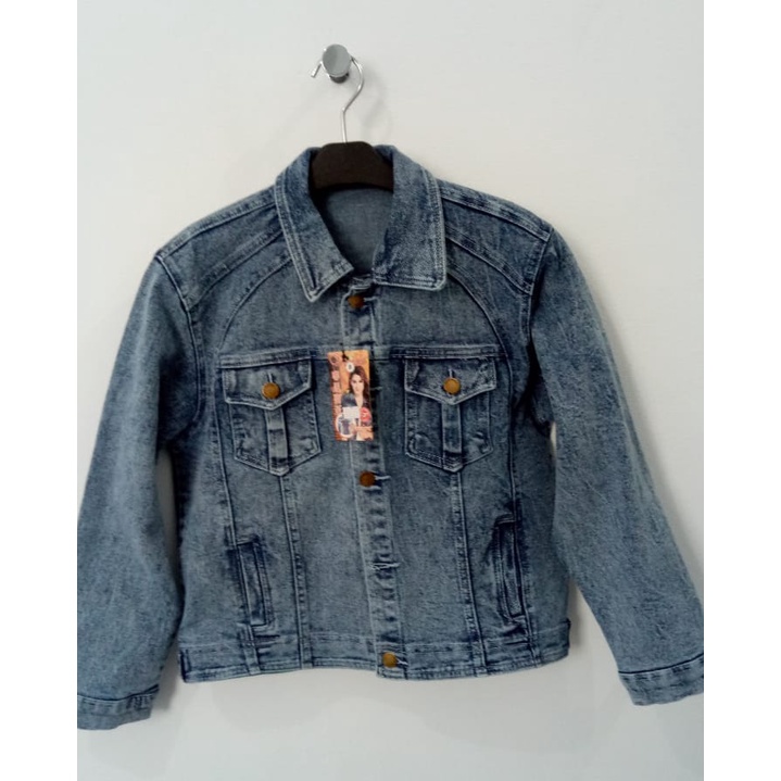 MC girl - Jaket Jeans Snow Blue Gambar Wanita / Jacket Denim Snowblue Gambar Pita 3D Cewek