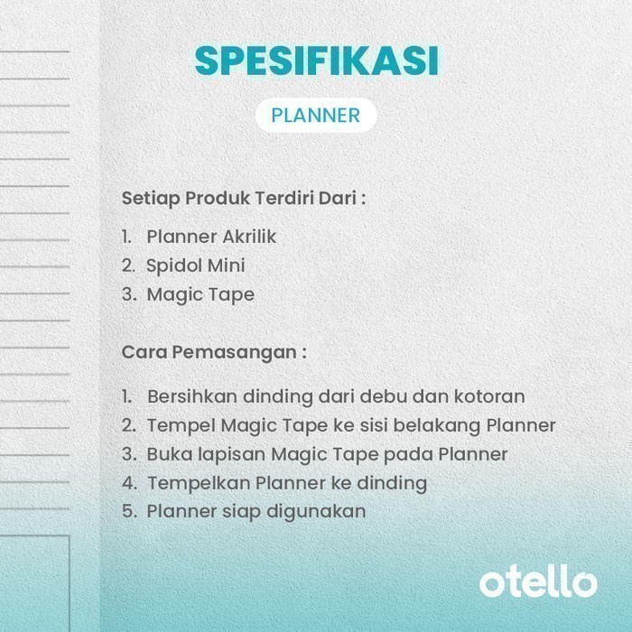 Jadwal Menu List Makanan Acrylic Daily Meal Planner Dapur Akrilik Board Otello Papan Acrilic
