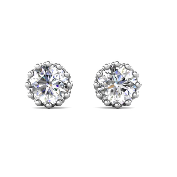 [GRA DIAMOND SERTIFIKAT] Lumiére Earrings - Anting berlian Moissanite 1 carat by Her Jewellery