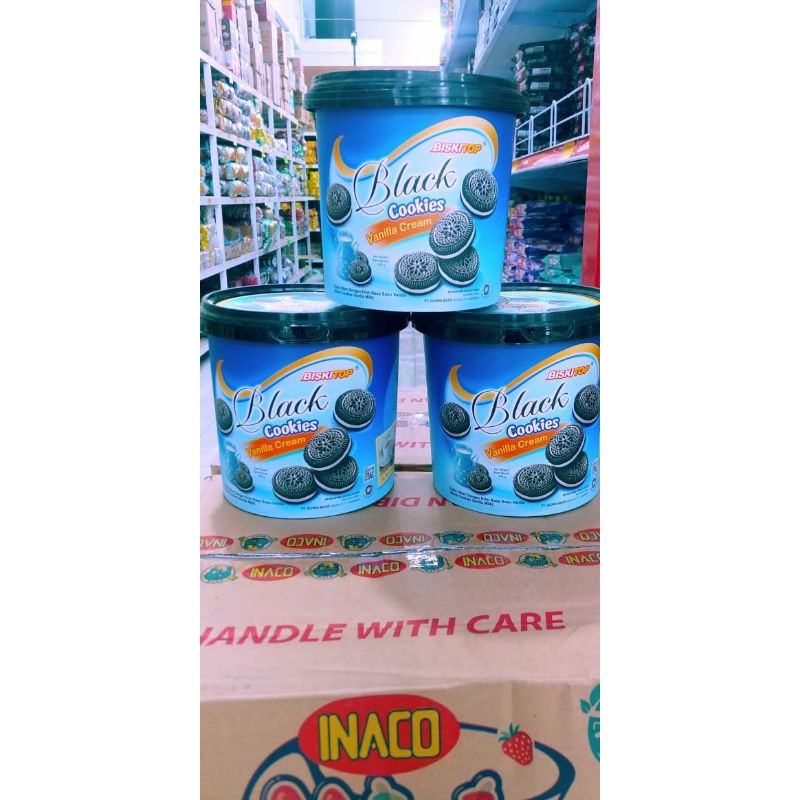 

Kue Kering Biskuit Biskitop Black Cookies Toples
