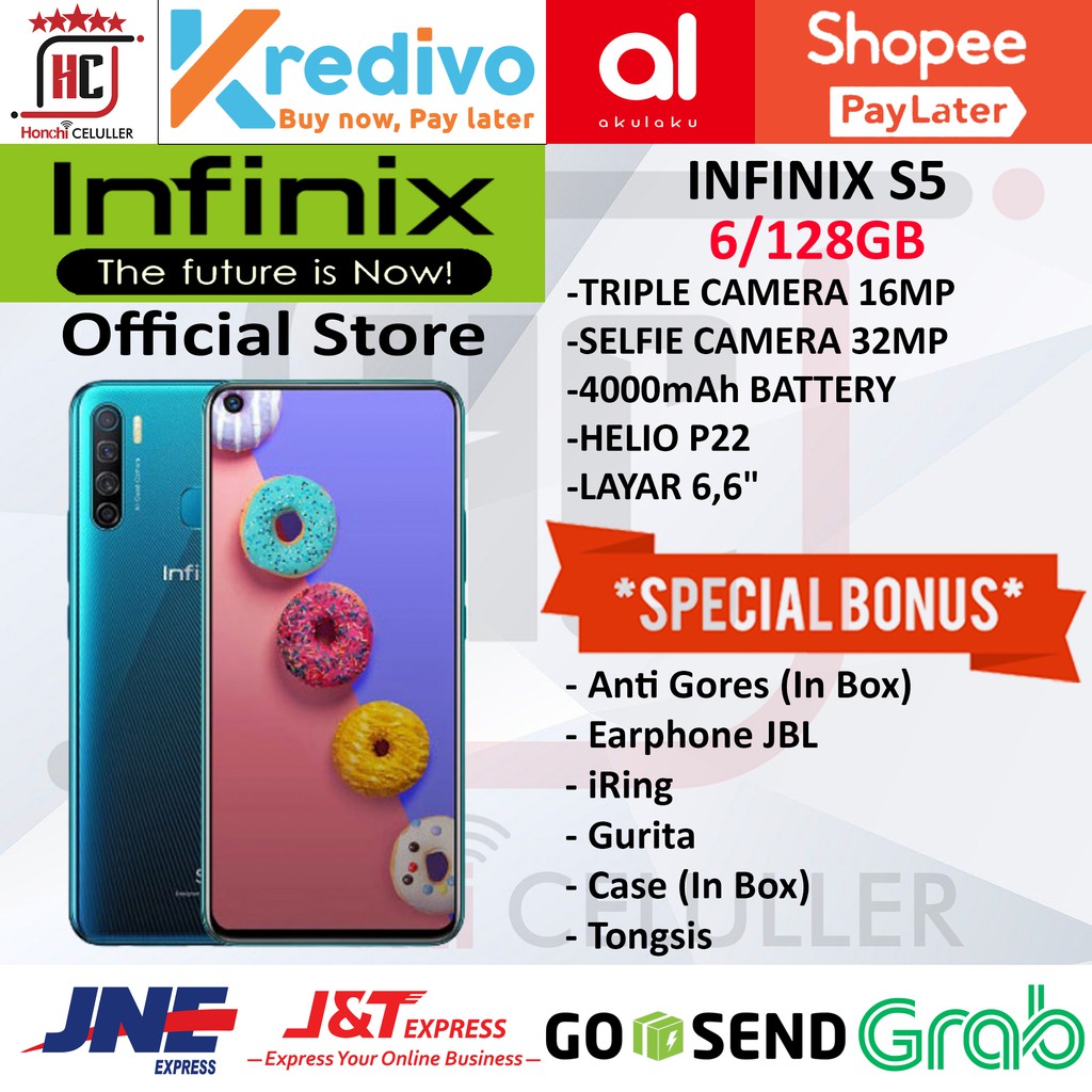 INFINIX S5 4/64GB 6/128GB GARANSI RESMI ORIGINAL BNIB BONUS