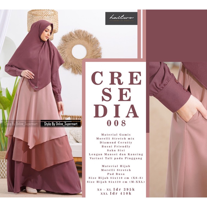 GAMIS WANITA MUSLIM HAITWO TERBARU CRESEDIA 008