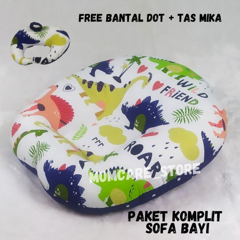 Sofa bayi free bantal dot bayi motif senada smile cat