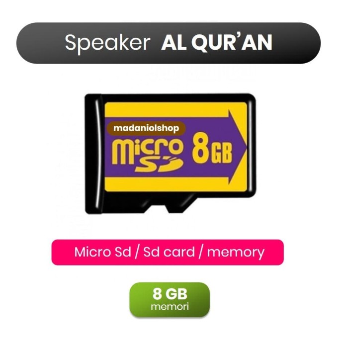 Micro sd speaker Quran | Chip speaker Quran | memori speaker Quran - 8 gb